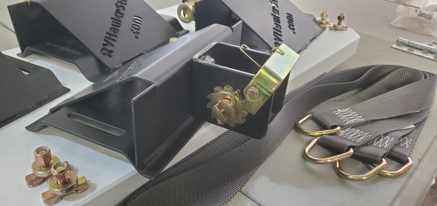 Wheels Chocks, Straps and Mounting Bolts. Set of 4