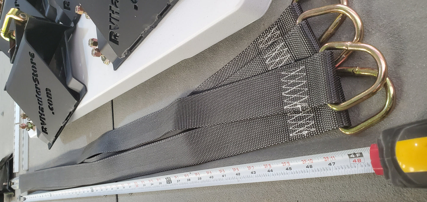 Wheels Chocks, Straps and Mounting Bolts. Set of 4